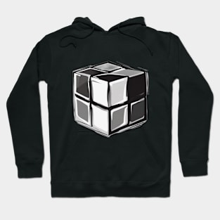 Rubic Cube Grey Shadow Silhouette Anime Style Collection No. 379 Hoodie